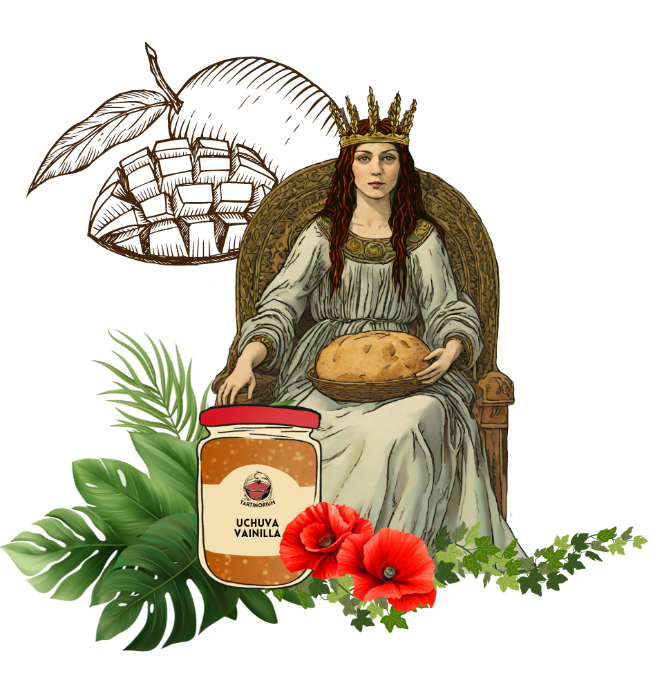 Clases de cocina y productos franceses en Envigado Tartinorium ilustracion la reina del pan con una mermalada de frutas