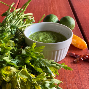 Cover Receta salsa verde que lleva ralladura de limón foto salsa verde