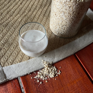 Mascarilla hidratante avena coco illustracion